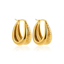 Load image into Gallery viewer, Double Gold Hoops Earring