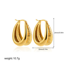 Load image into Gallery viewer, Double Gold Hoops Earring