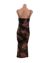 Load image into Gallery viewer, Brown Midi Mesh Dress