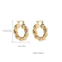 Load image into Gallery viewer, Twisted Hoops Gold Earring