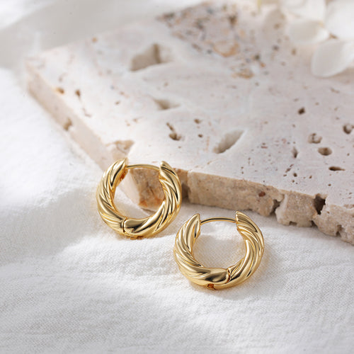 Twisted Huggie Earring