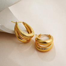 Load image into Gallery viewer, Double Gold Hoops Earring