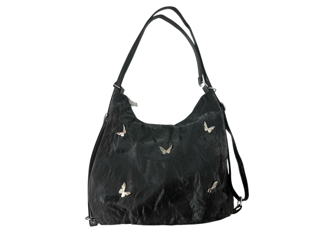 Butterfly Tote Handbag - Black