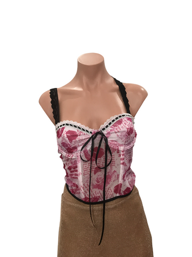 Pink Corset Crop Top