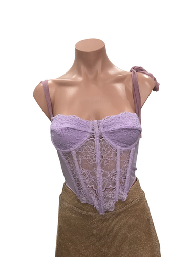Lilac Corset Crop Top