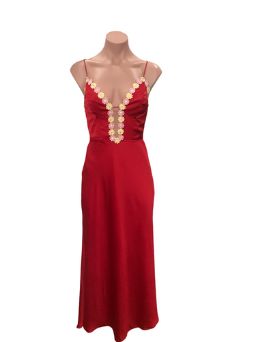 Daisy Satin Maxi Dress
