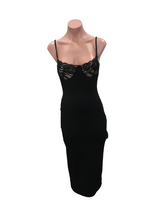 Load image into Gallery viewer, Lacey Black Midi Dress