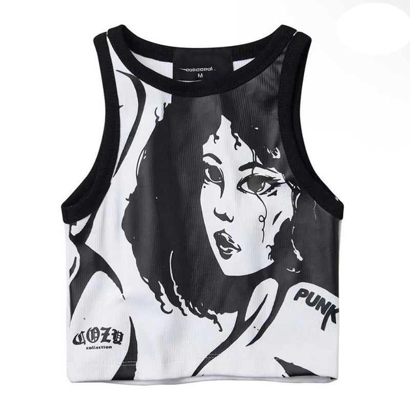 Y2K Lady Mesh Top
