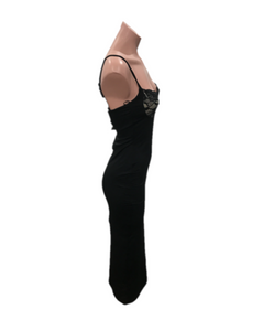 Lacey Black Midi Dress