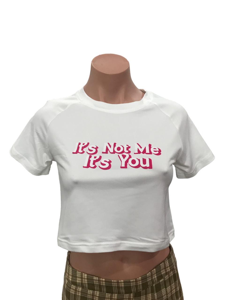 It's Not Me It's You Crop Tee - White