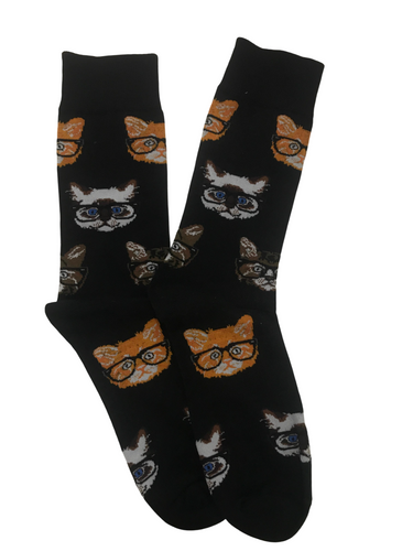 Glasses Cat Socks