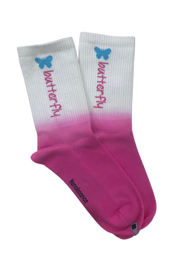 Gradient Butterfly Socks