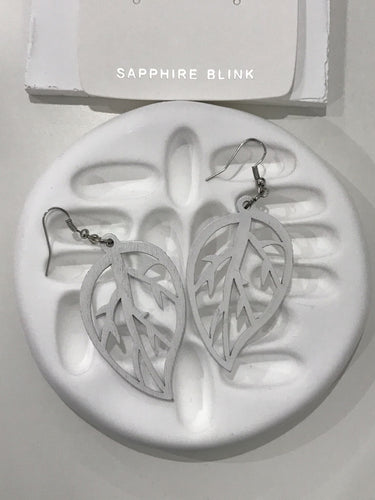 Boho Leaf White Earring