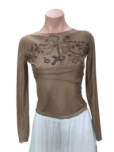Y2K Bell Mesh Top