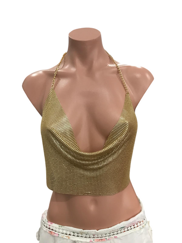 Chain Crop Top - Gold