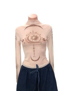 Y2K Astrology Mesh Top