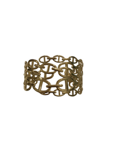 Fenced Gold Bangle