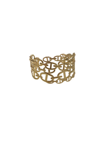 Fenced Gold Bangle