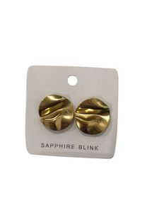 Full Moon Gold Earring