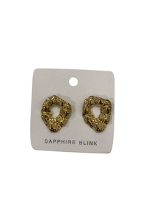 Scrunchie Gold Earring