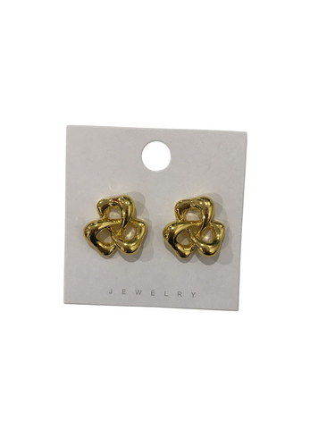 Fan Gold Earring