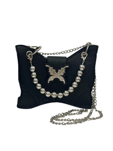 Y2K Butterfly Handbag Black