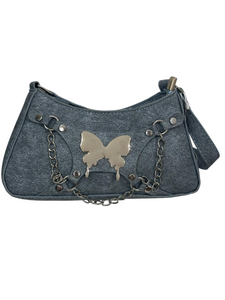 Y2K Butterfly Handbag Blue