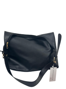 Black Leather Tote Handbag