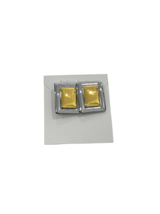 Cube Gold Silver Earring