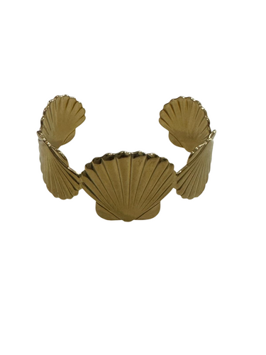 Shell Gold Bangle