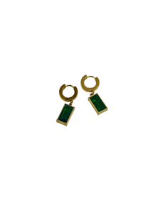 Ruby Green Earrings