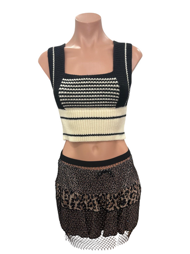 Knit Tank Top BnW