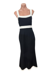Black n White Midi Dress