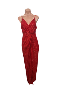 Sparkly Red Midi Dress