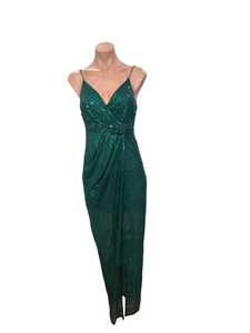 Sparkly Green Midi Dress