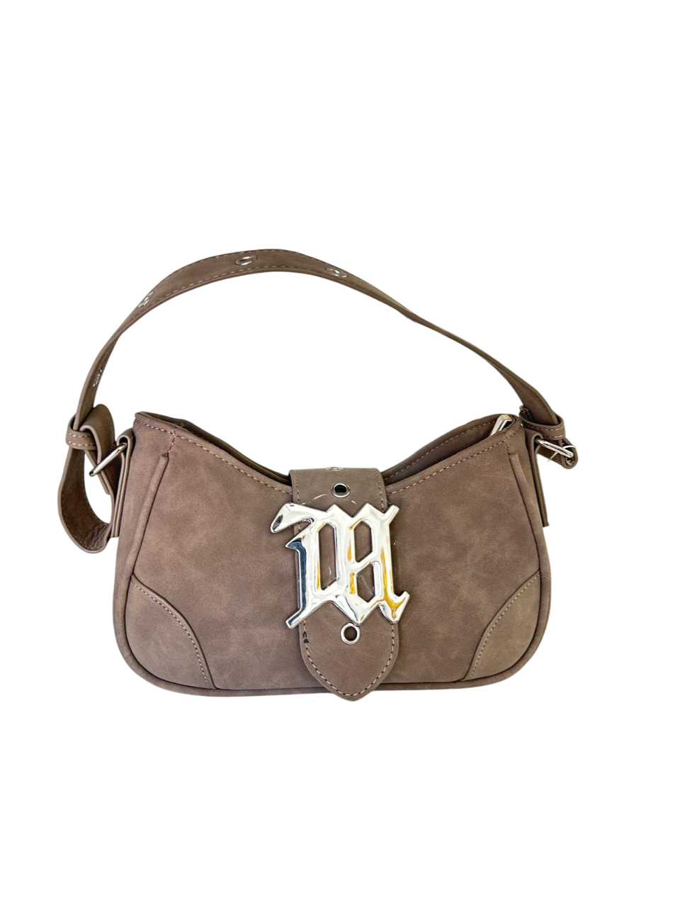 M Beige Handbag Velvet
