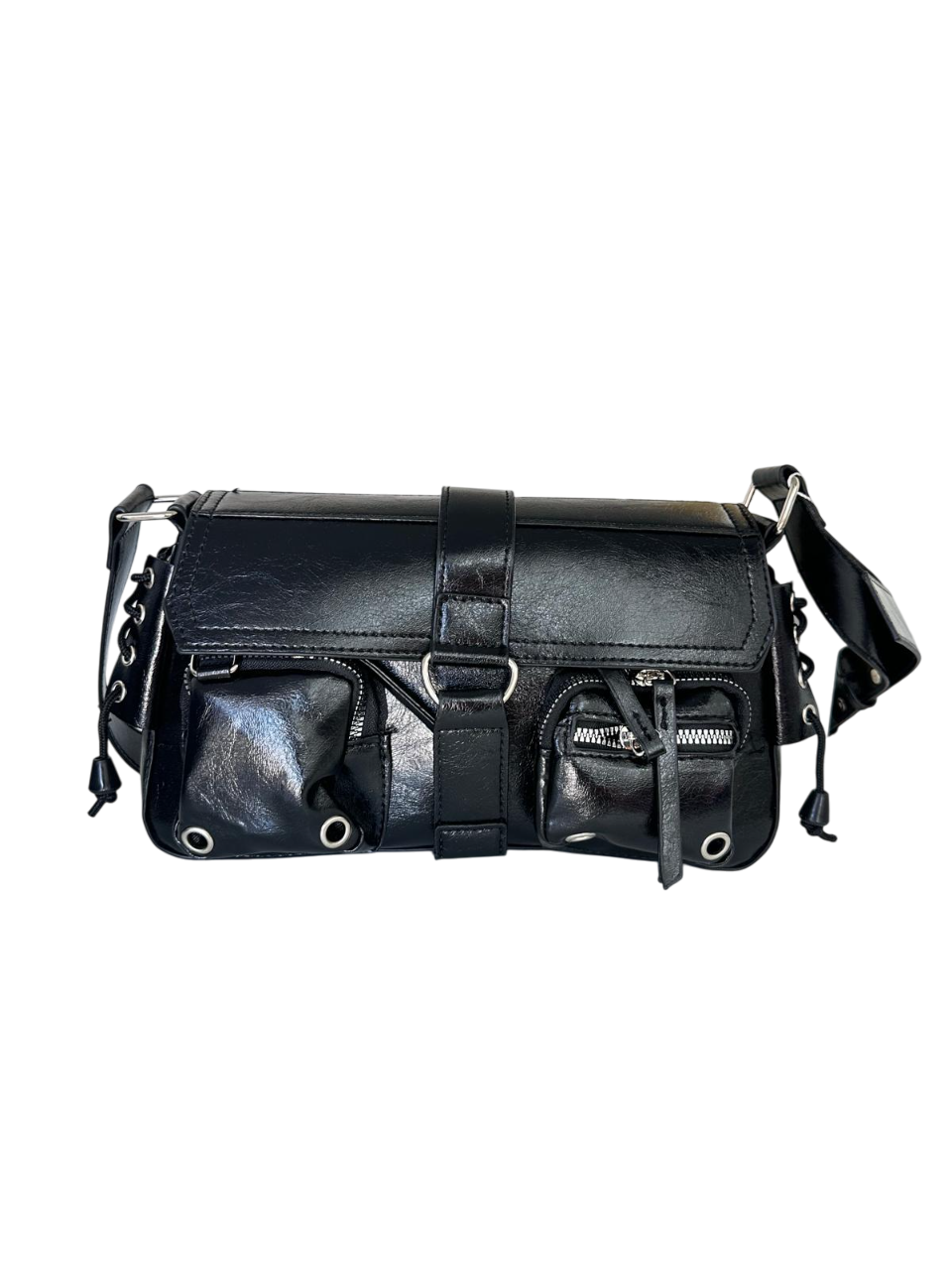 Chain Double Pocket Shoulder Bag