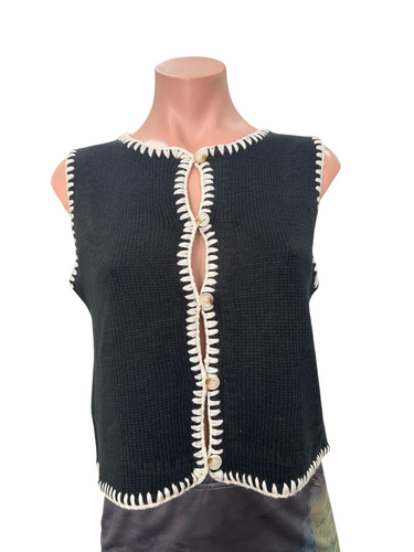 Black Vest Top