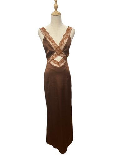 Brown Lacey Cami Dress