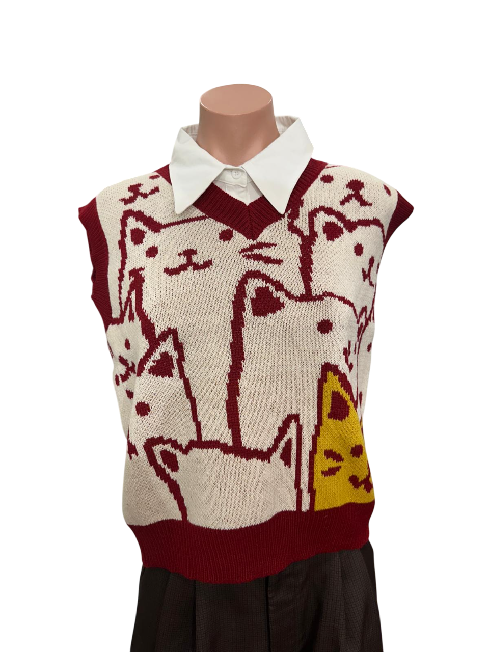 Meow Red Vest