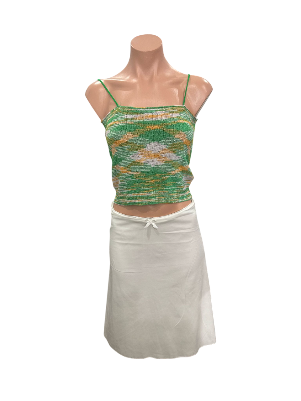 Green Tank Knit Top