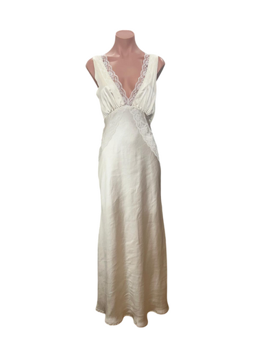 Champagne Satin Midi Dress