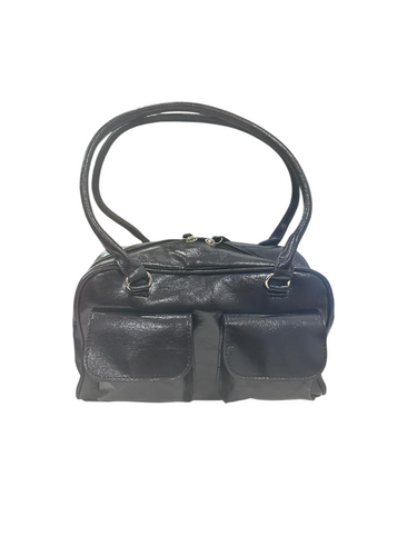 Black Ortega Double Pocket Hand Bag