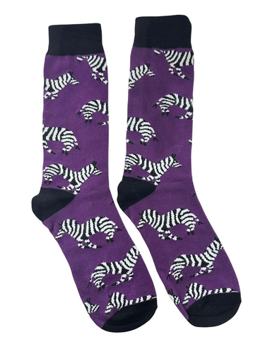 Purple Zebra Socks