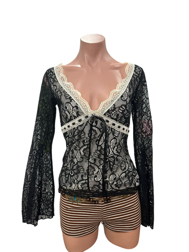 Y2K Lacey Luxi Mesh Top