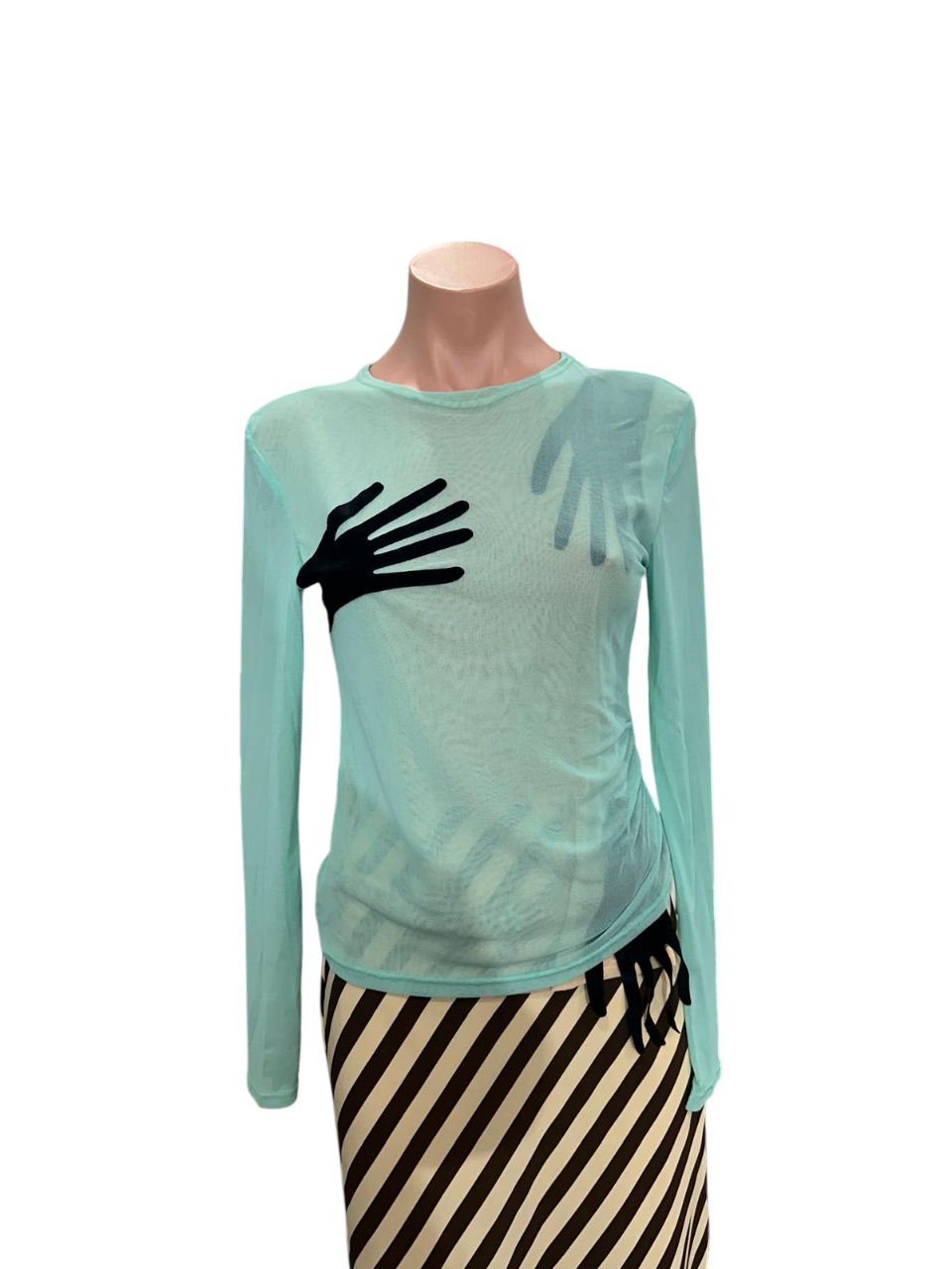Y2K Shadow Mesh Top