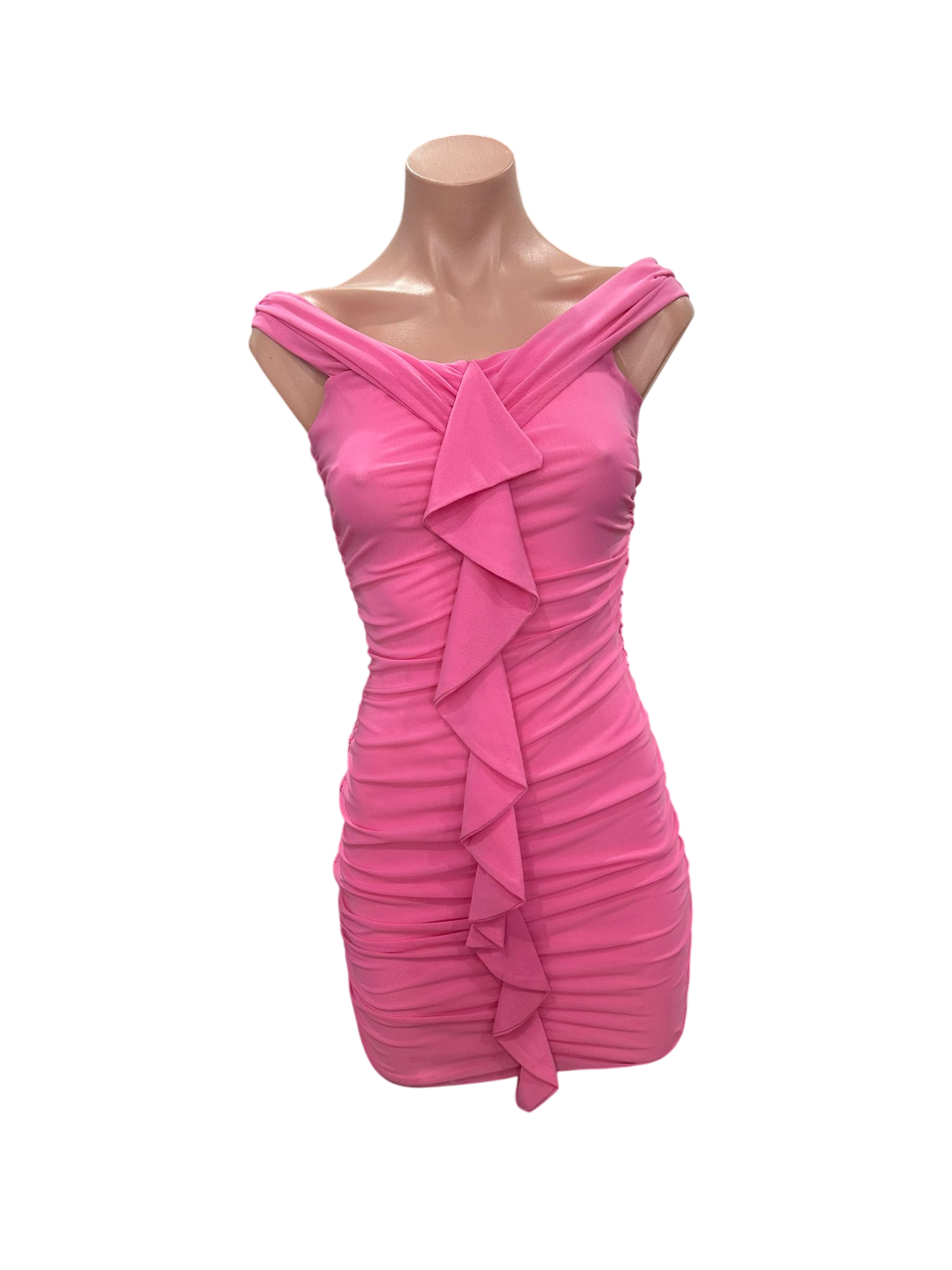 Middle Ruched Bodycon Mini Dress