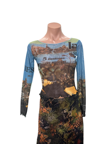 Y2K Puree Mesh Top