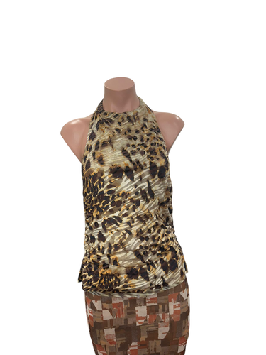 Hyena Print Halter Top