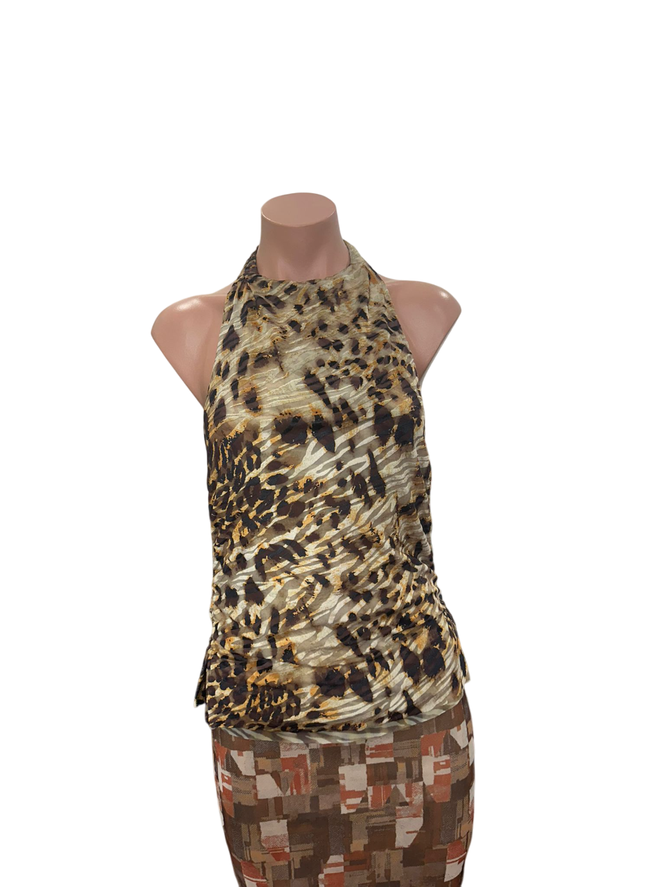 Hyena Print Halter Top
